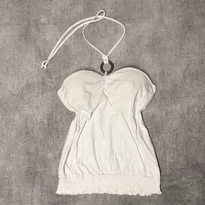 Y2k Lei Halter Strapless Ruched Top